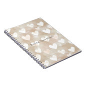 Romantisches Rosa Creme Herzchen Notizblock (Rechte Seite)
