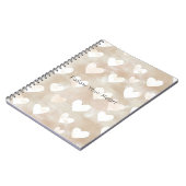 Romantisches Rosa Creme Herzchen Notizblock (Linke Seite)