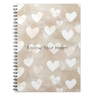 Romantisches Rosa Creme Herzchen Notizblock