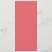 Romantisches Rosa Elegantes Hochzeitsmenü Menükarte (Rückseite)