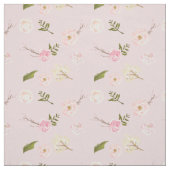 Romantisches rosa Garten-Aquarell mit Blumen Stoff (Muster)