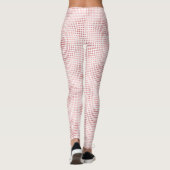 Romantisches rosa geometrisches Muster Leggings (Rückseite)