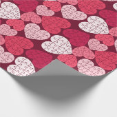 Romantisches rosa Herz Form Jigsaw Puzzle Geschenkpapier (Ecke)