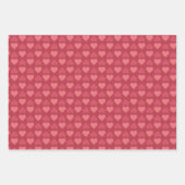 Romantisches rosa Herz Geschenkpapier Set (Vorderseite)