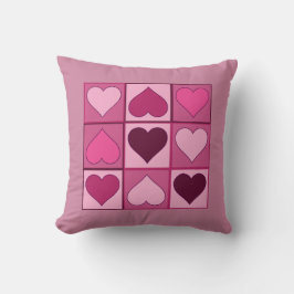 Romantisches Rosa Herz hoch und runter mit jeder F Kissen