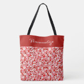 Romantisches Rosa Herzdesign Personalisiert Tasche (Rückseite)