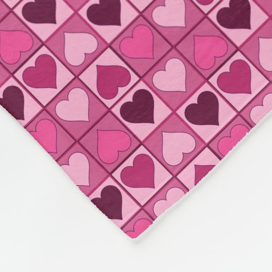 Romantisches Rosa hört auf und ab Fleecedecke (Ecke)