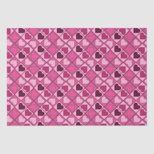 Romantisches Rosa hört auf und ab Seidenpapier (Vorderseite)