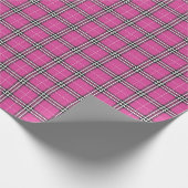 Romantisches Rosa Kariert Geschenkpapier (Ecke)