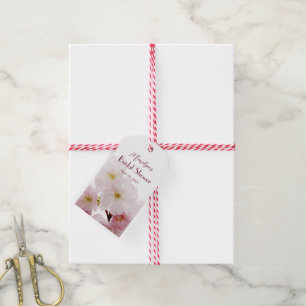 Romantisches Rosa Kirschblüten Brautparty Geschenkanhänger