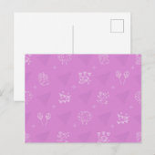Romantisches rosa nahtloses Muster Postkarte (Vorne/Hinten)