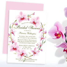 Romantisches Rosa Orchideen Brautparty