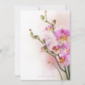 Romantisches Rosa Orchideen - Ihre Veranstaltung Einladung (Rückseite)