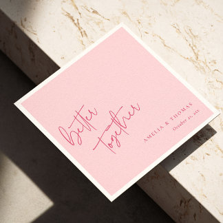 Romantisches Rosa: Personalisiert besser miteinand Serviette