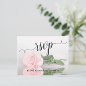 Romantisches Rosa Reflektion der Rose Hochzeit RSV Postkarte (Stehend Vorderseite)