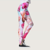 Romantisches rosa Rosen Athleisure Yoga keucht Leggings (Rechts)