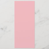 Romantisches Rosa Rosen Menü Menükarte (Rückseite)