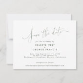 Romantisches Rosa Save the Date Ankündigung (Rückseite)