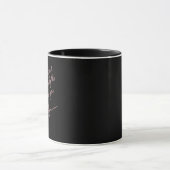 Romantisches Rosa & Schwarz Geschenk für Ihn oder Tasse (Zentrum)