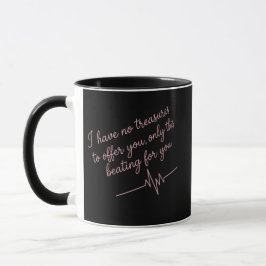 Romantisches Rosa & Schwarz Geschenk für Ihn oder Tasse