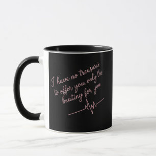 Romantisches Rosa & Schwarz Geschenk für Ihn oder Tasse