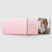 Romantisches rosa Strandfoto Gästebuch (Voll)
