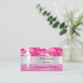 Romantisches rosa Tarnmuster Visitenkarte (Stehend Vorderseite)