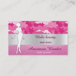 Romantisches rosa Tarnmuster Visitenkarte