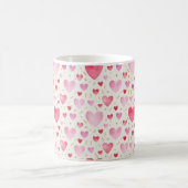 Romantisches Rosa- und Gold-Wasserfarbmuster Kaffeetasse (Mittel)