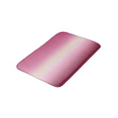 Romantisches Rosa und Hübsches Elfenbein Gradient Badematte (Schrägansicht)