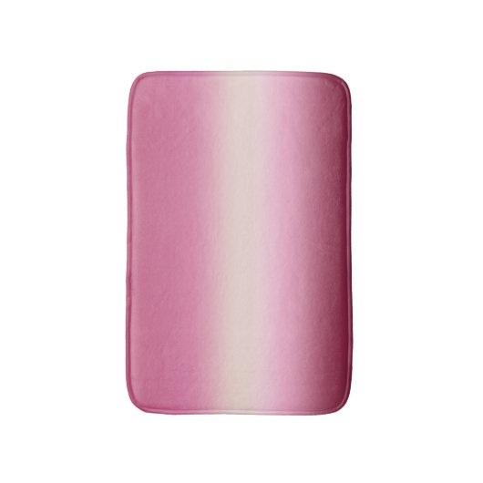 Romantisches Rosa und Hübsches Elfenbein Gradient Badematte (Vorderseite Vertikal)