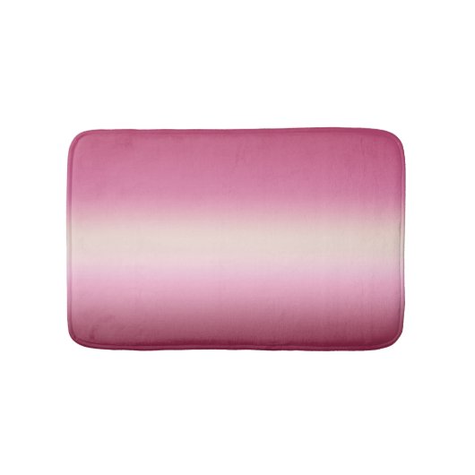 Romantisches Rosa und Hübsches Elfenbein Gradient Badematte (Vorderseite)