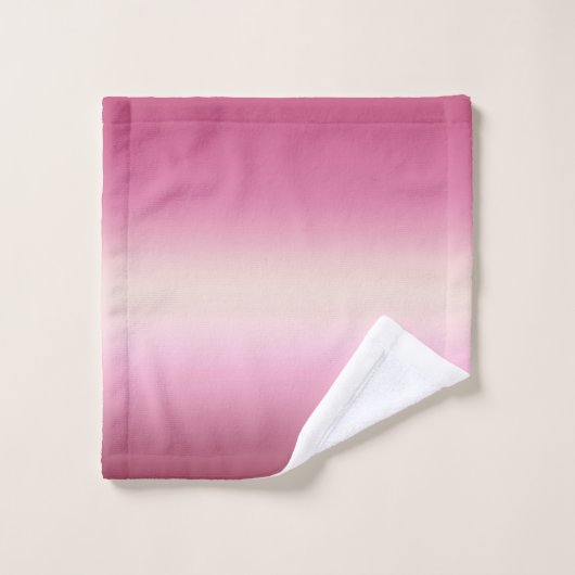 Romantisches Rosa und Hübsches Elfenbein Gradient Badhandtuch Set (Waschlappen)