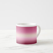 Romantisches Rosa und Hübsches Elfenbein Gradient  Espressotasse (Vorderseite Rechts)