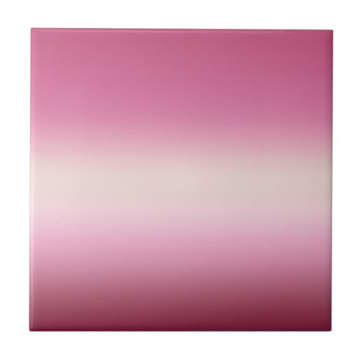 Romantisches Rosa und Hübsches Elfenbein Gradient  Fliese (Vorderseite)