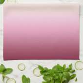 Romantisches Rosa und Hübsches Elfenbein Gradient  Geschirrtuch (Gefaltet)
