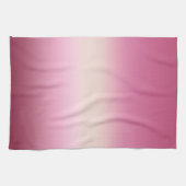Romantisches Rosa und Hübsches Elfenbein Gradient  Geschirrtuch (Horizontal)