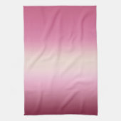 Romantisches Rosa und Hübsches Elfenbein Gradient  Geschirrtuch (Vertikal)