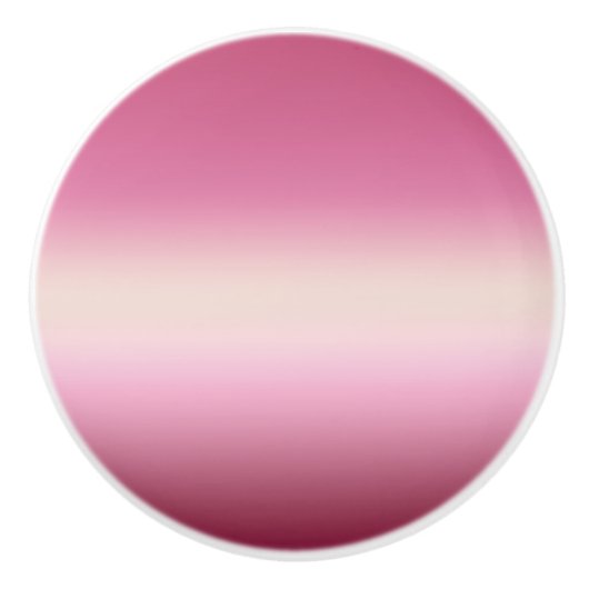 Romantisches Rosa und Hübsches Elfenbein Gradient Keramikknauf (Vorderseite)