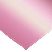 Romantisches Rosa und Hübsches Elfenbein Gradient Kurzer Tischläufer (Ecke)