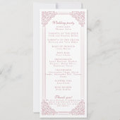 Romantisches rosa Vintages Frame Elegantes Script- (Rückseite)