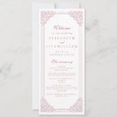 Romantisches rosa Vintages Frame Elegantes Script- (Vorderseite)