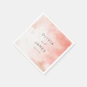 Romantisches Rosa Wasserfarbe Serviette (Ecke)