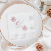Romantisches Rosa Weihnachtsfest-Brautparty Serviette
