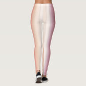 Romantisches rosa-weiße Streifen-Muster Leggings (Rückseite)