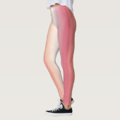Romantisches rosa-weiße Streifen-Muster Leggings (Links)