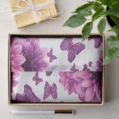 Romantisches Rosafarbenes Floral Seidenpapier (Geschenk)