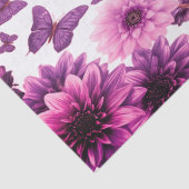 Romantisches Rosafarbenes Floral Seidenpapier (Detail)