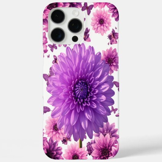 Romantisches Rosafarbenes Florales Case-Mate iPhone Hülle (Rückseite)