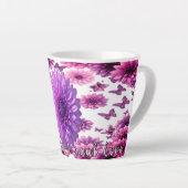 Romantisches Rosafarbenes Florales Milchtasse (Rechte Ecke)